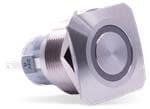 E-Switch PVS7 Square Bezel Anti-Vandal Pushbutton Switches
