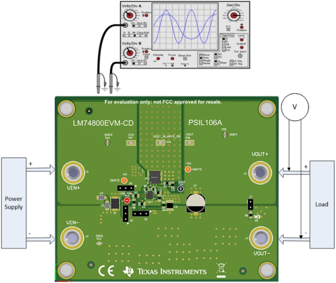 Mechanical Drawing - Texas Instruments LM74800EVM-CD Evaluation Module (EVM)