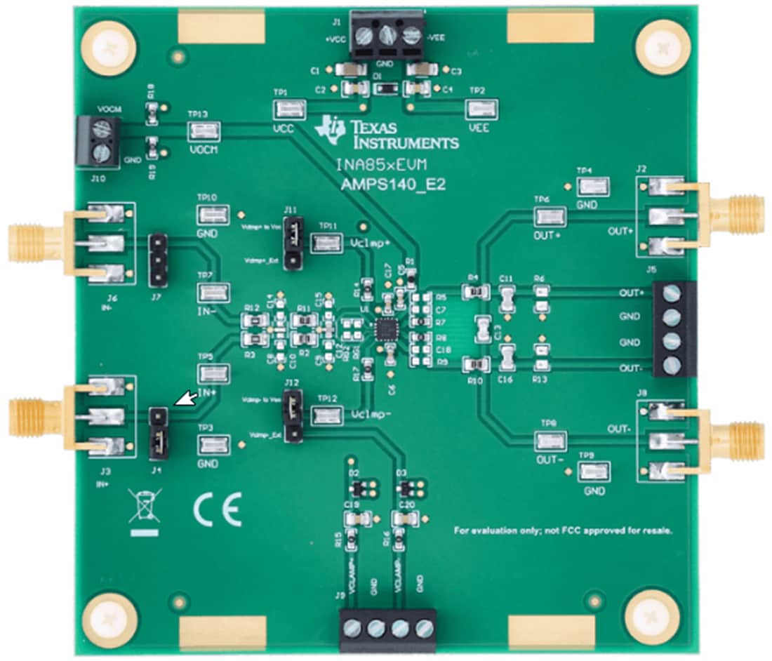 Mechanical Drawing - Texas Instruments INA851EVM Amplifier Evaluation Module