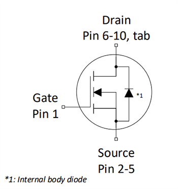 Schematic - Infineon Technologies OptiMOS™ 7 100V Automotive Power MOSFETs