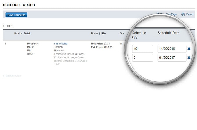 Ändra schema i orderhistorik.